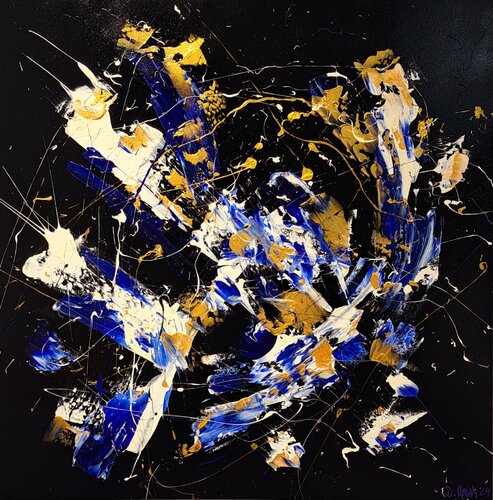 Abstracción de arte profundo D24/23 by Diego Ramos, Painting for Sale on Select