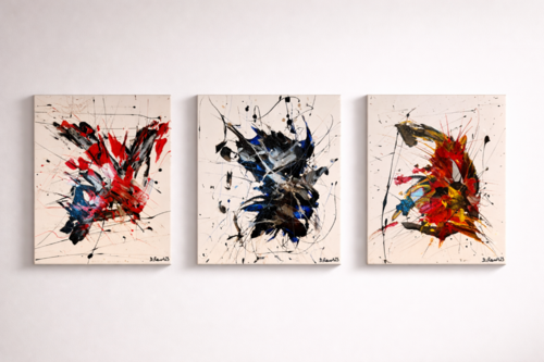 Deep Art  Tríptico N.8/2023 by Diego Ramos, Painting for Sale on Select