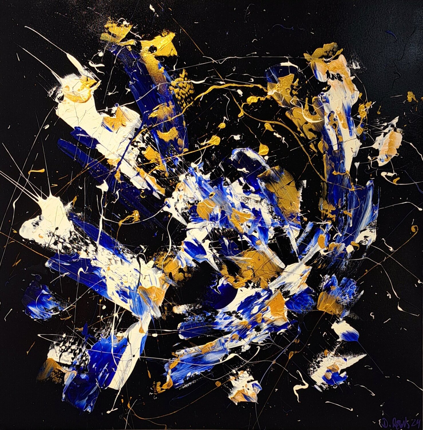 Abstracción de arte profundo D24/23 Diego Ramos Original painting for sale