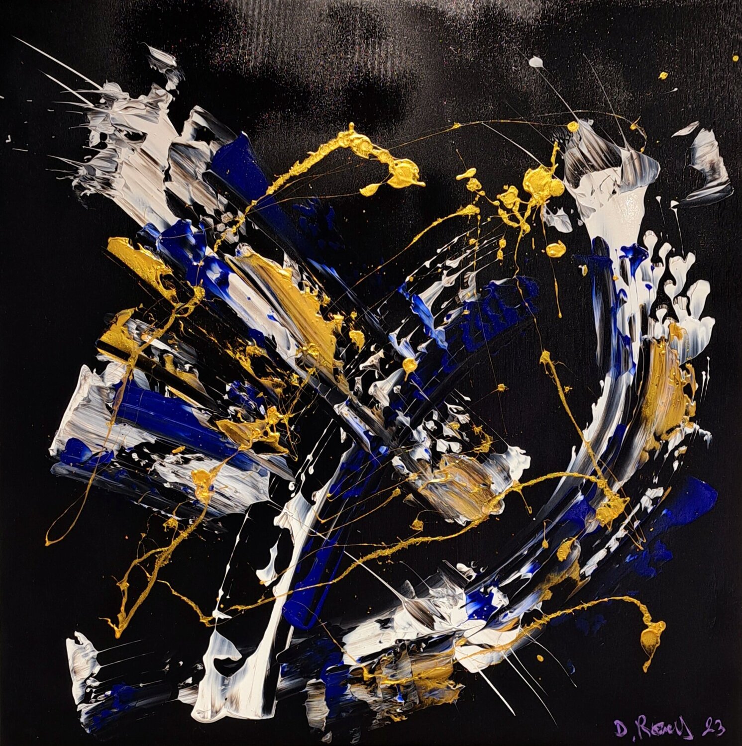 Abstracción de arte profundo D 16/23 Diego Ramos Original painting for sale