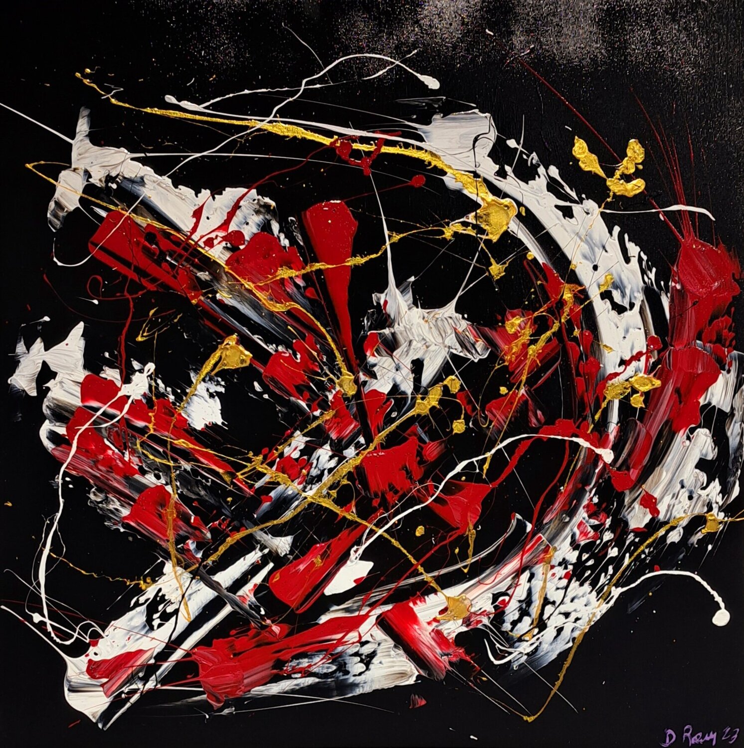 Abstracción de arte profundo D 15/23 Diego Ramos Original painting for sale
