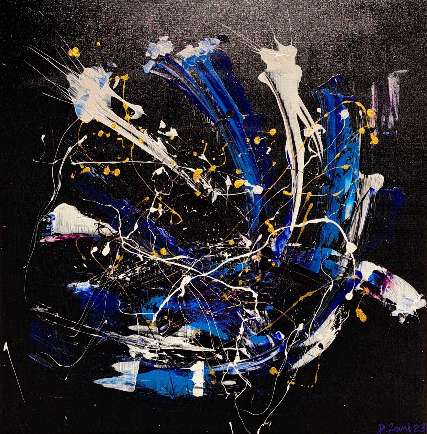 Abstracción de arte profundo D04/23 Diego Ramos Original painting for sale