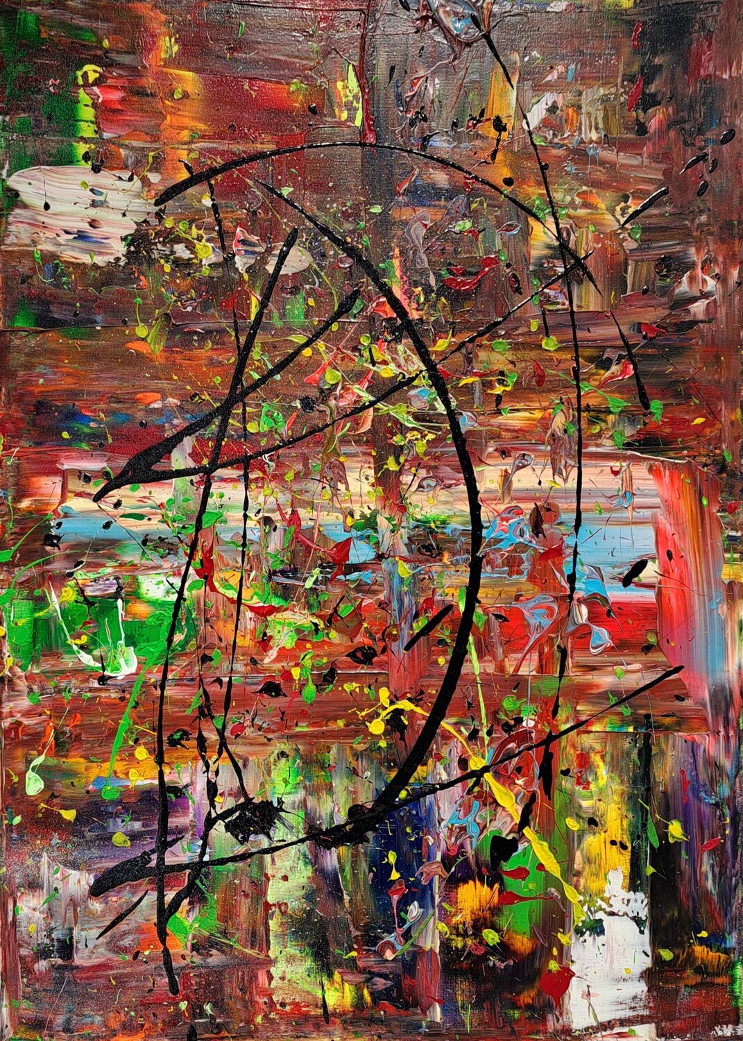 Abstracción de arte profundo D 023/23 Diego Ramos Original painting for sale