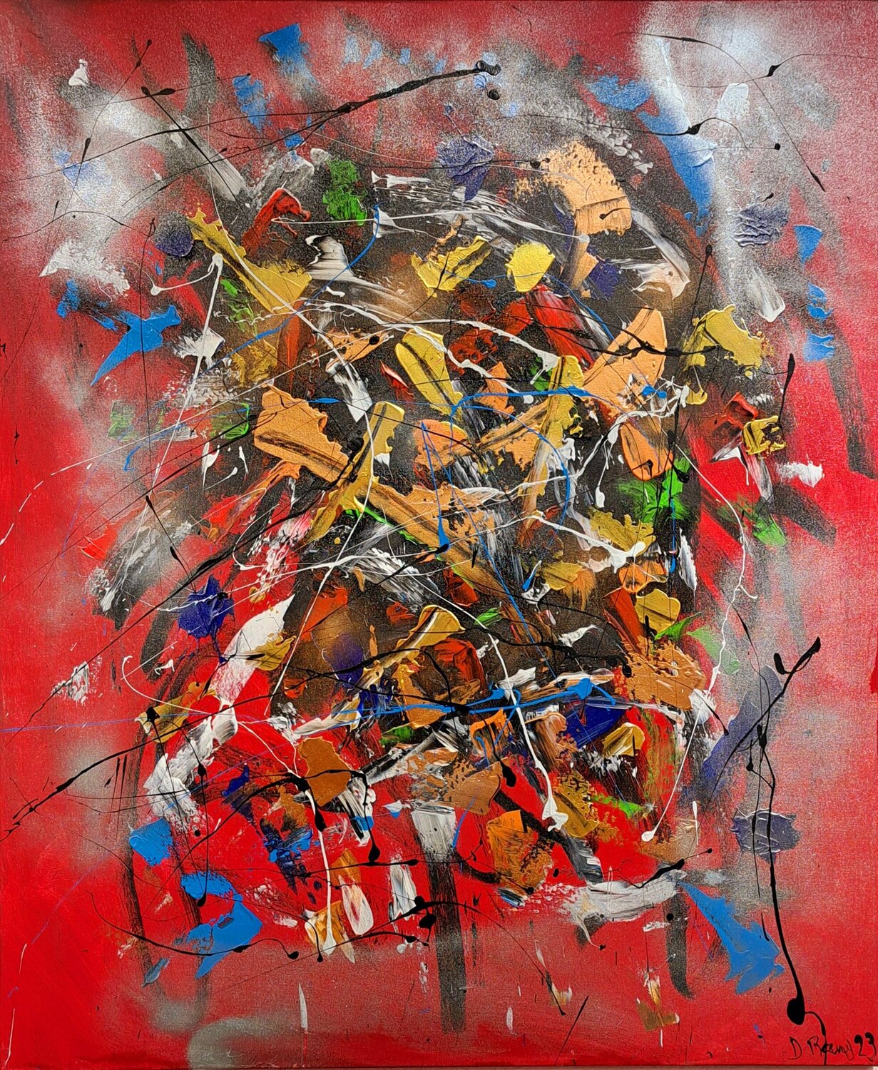 Una Noche en cafe Lisboa Diego Ramos Original painting for sale