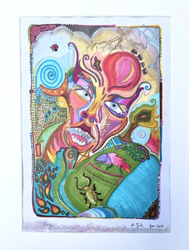 Rage by Anne-Tjerk Mante, Drawing for Sale on Select