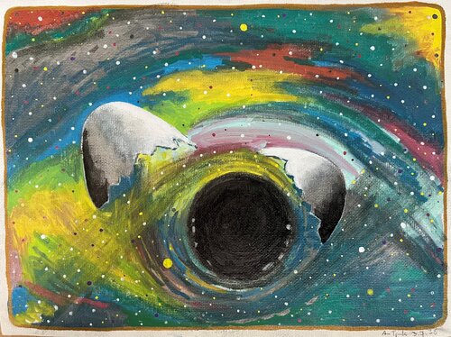 Birth of a black hole by Anne-Tjerk Mante, Painting for Sale on Select
