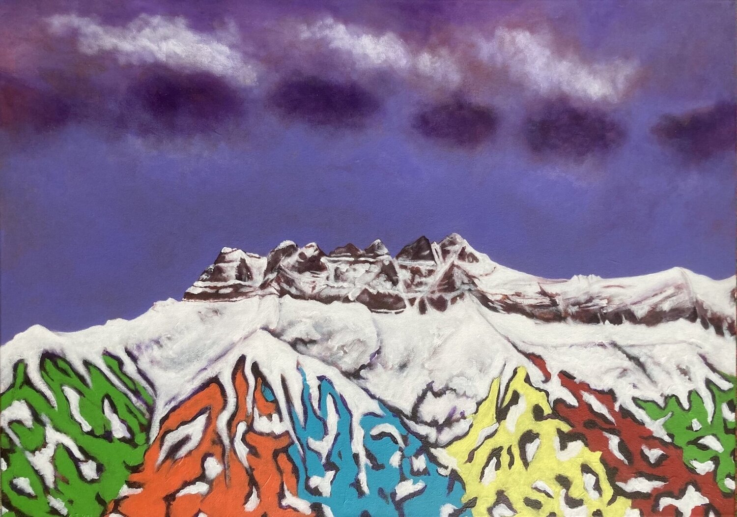 Les Dents Du Midi Anne-Tjerk Mante Original painting for sale