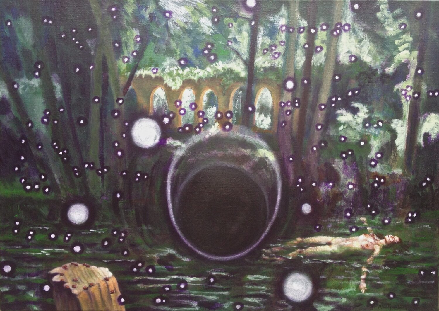 Parallel Universe / Black Hole Anne-Tjerk Mante Original painting for sale