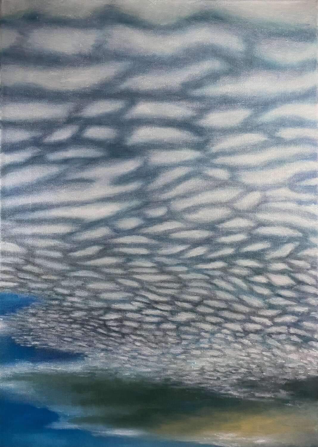 Sheep Clouds Anne-Tjerk Mante Original painting for sale
