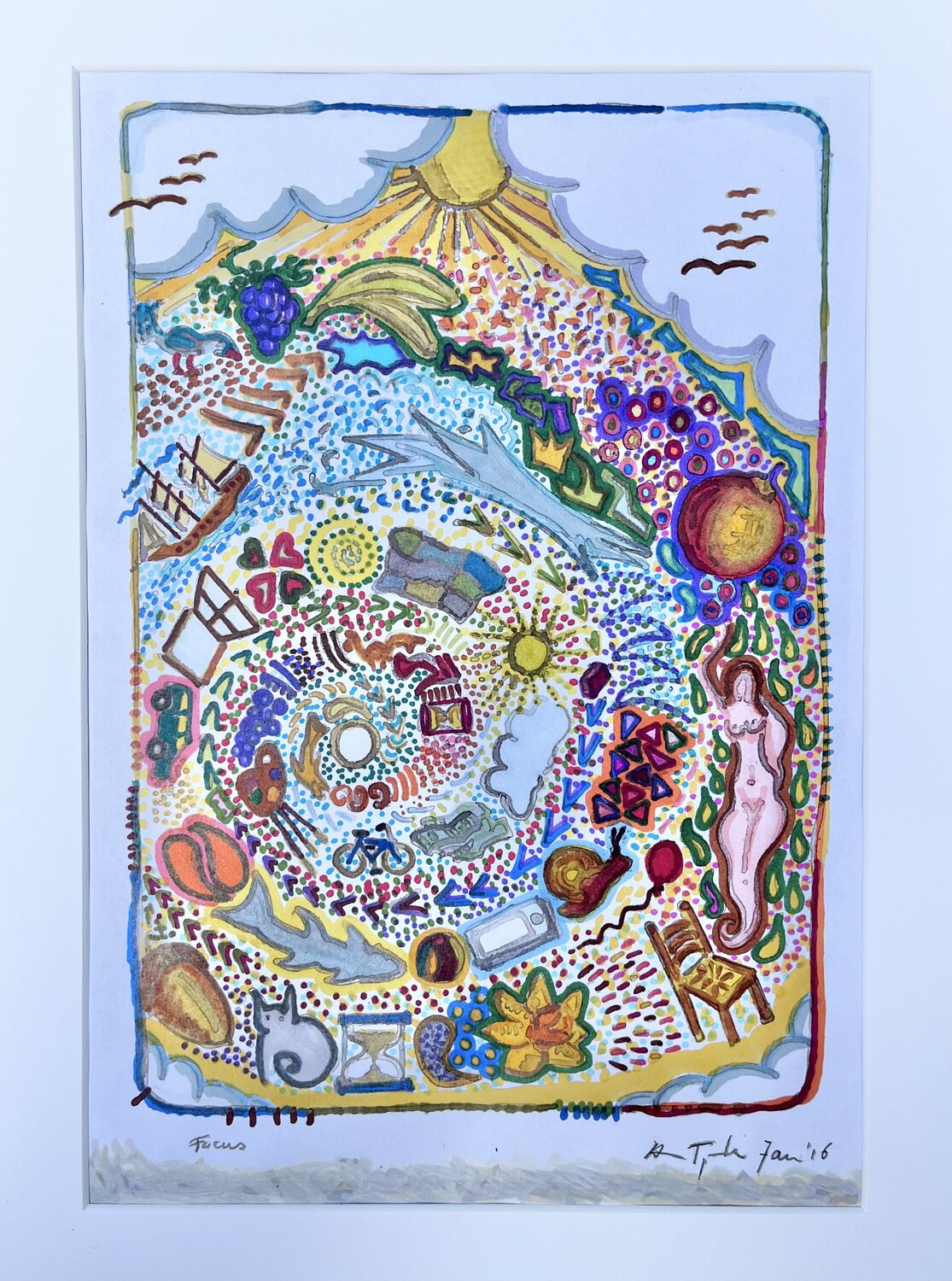 Focus Anne-Tjerk Mante Drawing for sale