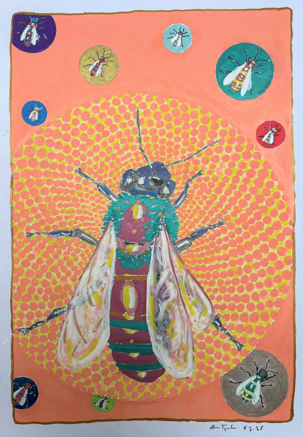 The Big Bee Anne-Tjerk Mante Drawing for sale