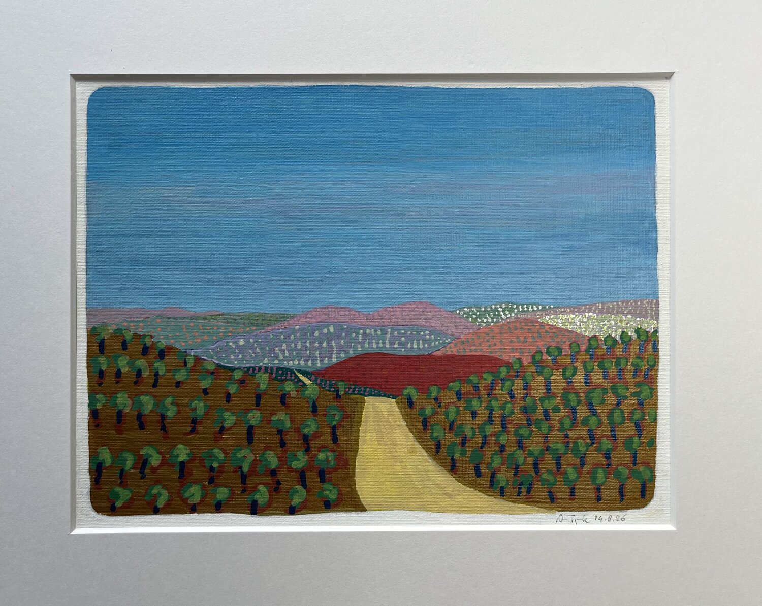 Olive trees and more Anne-Tjerk Mante Drawing for sale