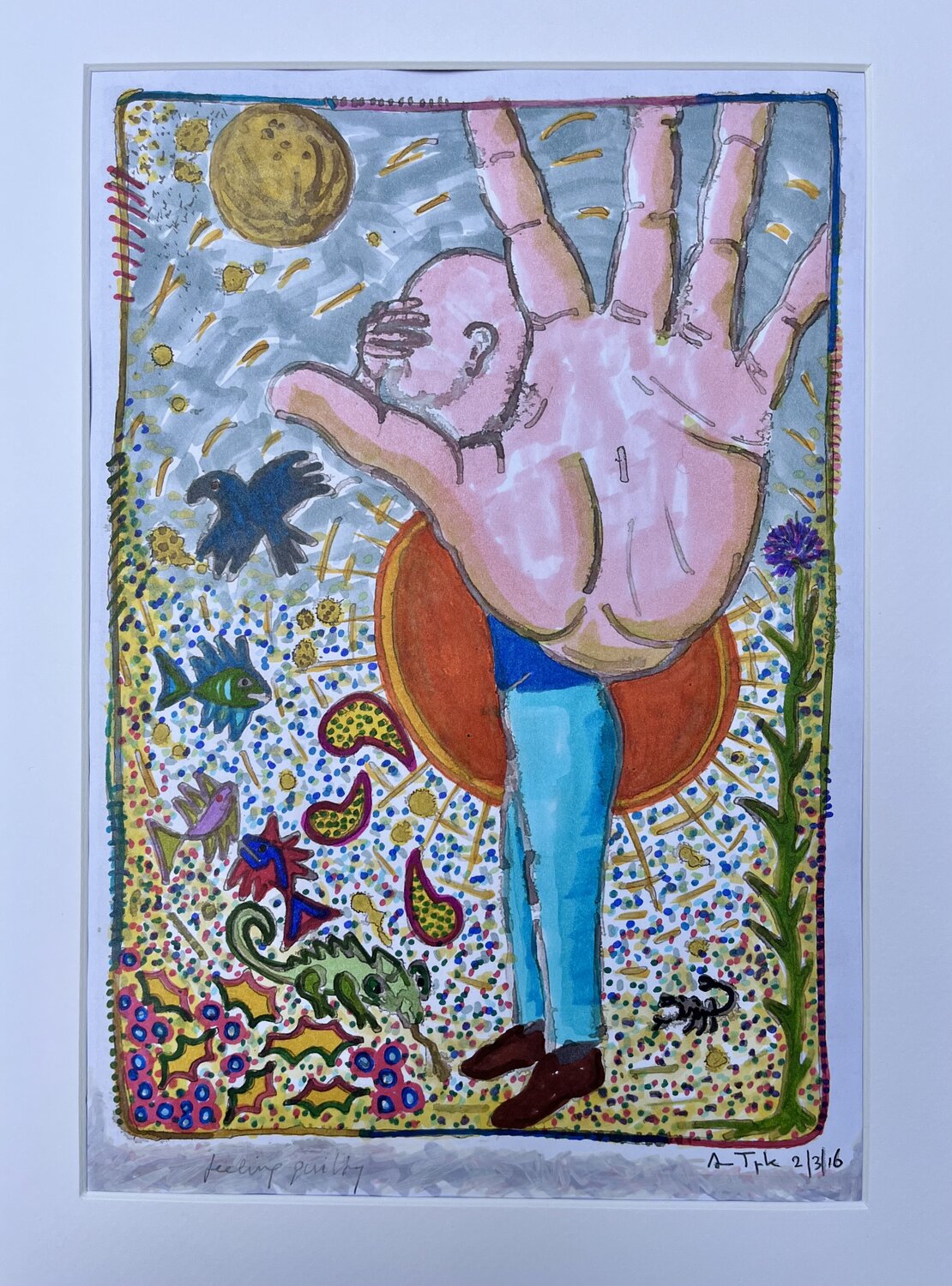 Feeling guilty Anne-Tjerk Mante Drawing for sale