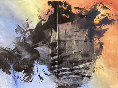 Abstrakte Malerei: Odyssey by Sara-Lena Moellenkamp, Painting for Sale on Select