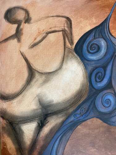 The Goddess at the River by Sara-Lena Moellenkamp, Painting for Sale on Select
