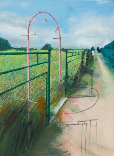 Inbetween - Rose Bower by Susie Wright, Painting for Sale on Select