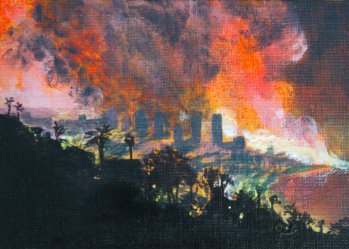 Unnatural history - Pacific Palisades by Susie Wright, Painting for Sale on Select