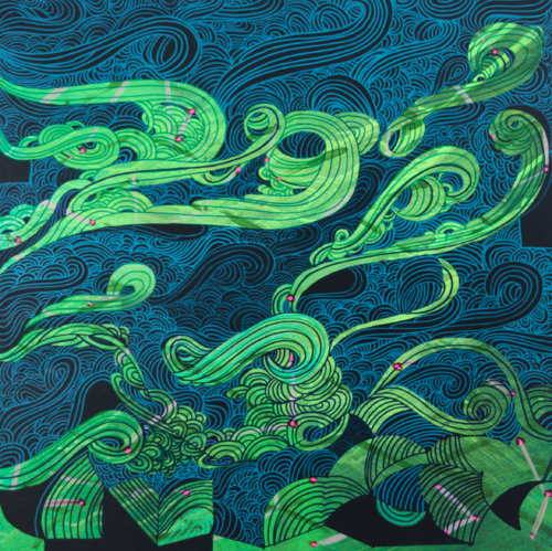 Earth day - There are rivers in the sky by Susie Wright, Painting for Sale on Select