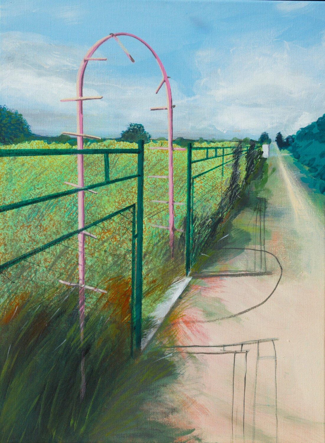 Inbetween - Rose Bower Susie Wright Original painting for sale