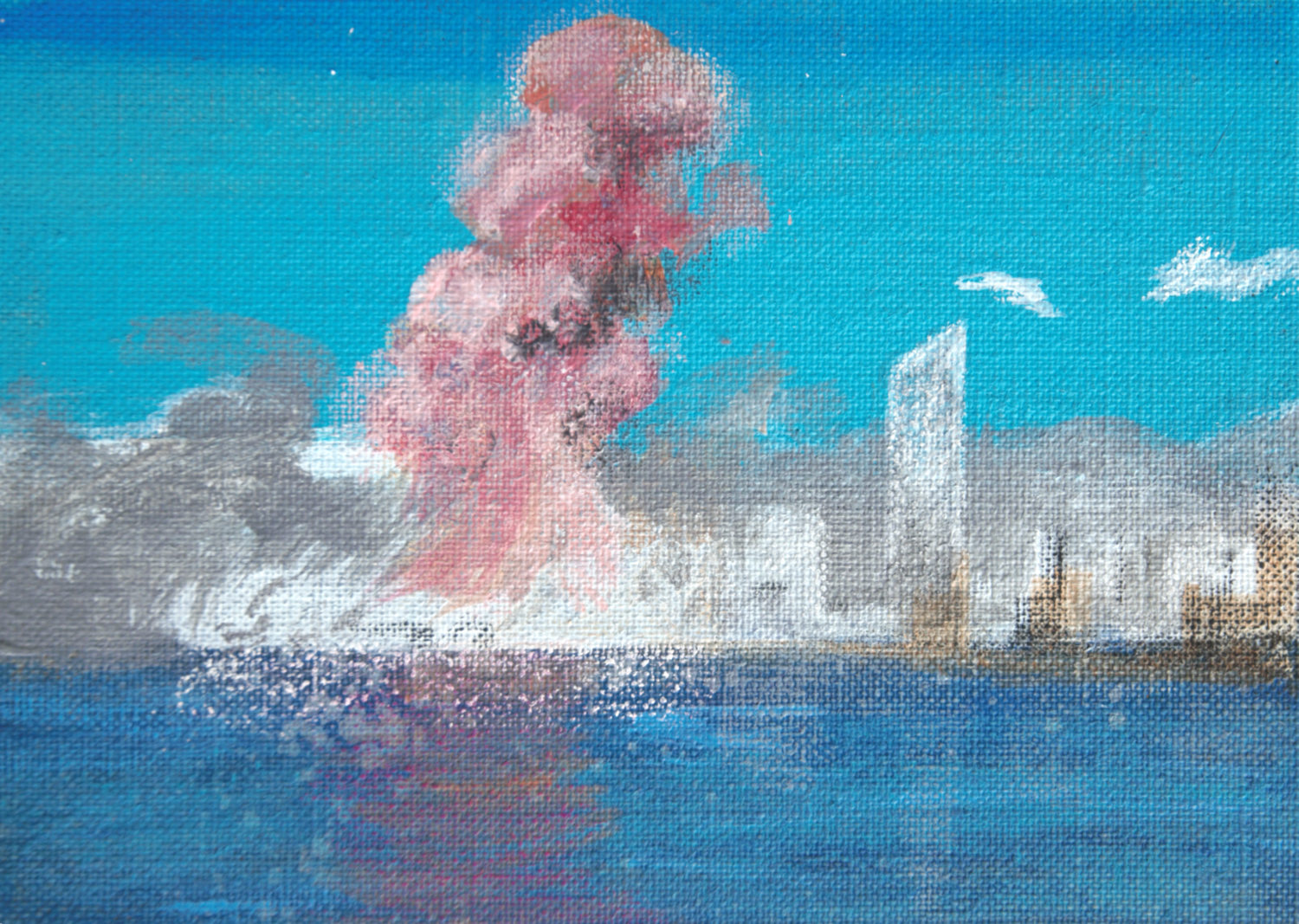 Unnatural history - Beirut Susie Wright Original painting for sale