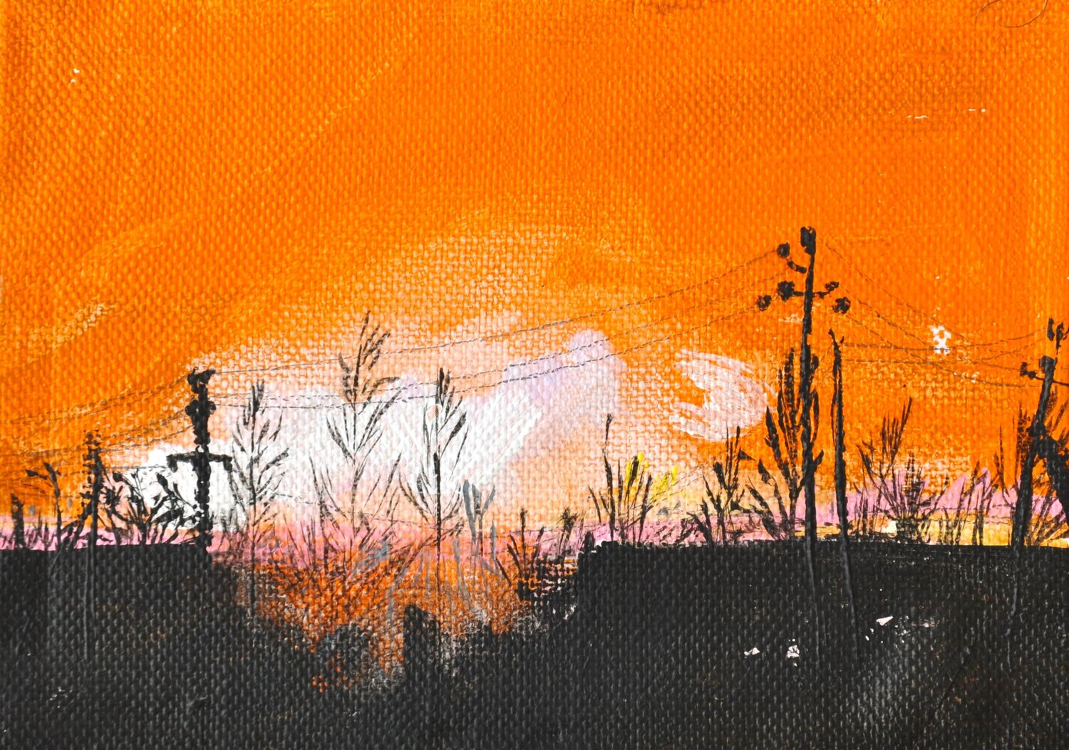 Unnatural history - Lithuania pipline explosion Susie Wright Original painting for sale