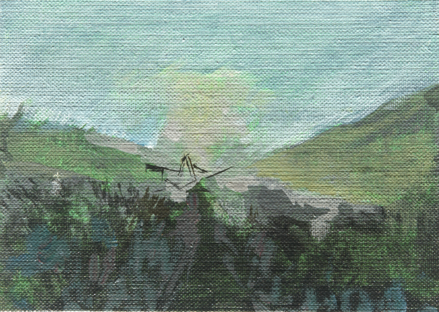 Unnatural history - Bartin coalmine explosion Susie Wright Original painting for sale