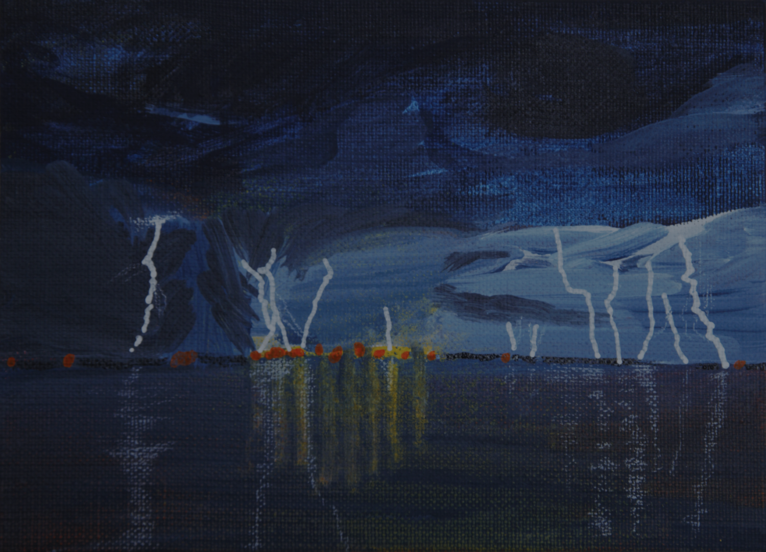 Unnatural history - Dhalari cloud burst Susie Wright Original painting for sale