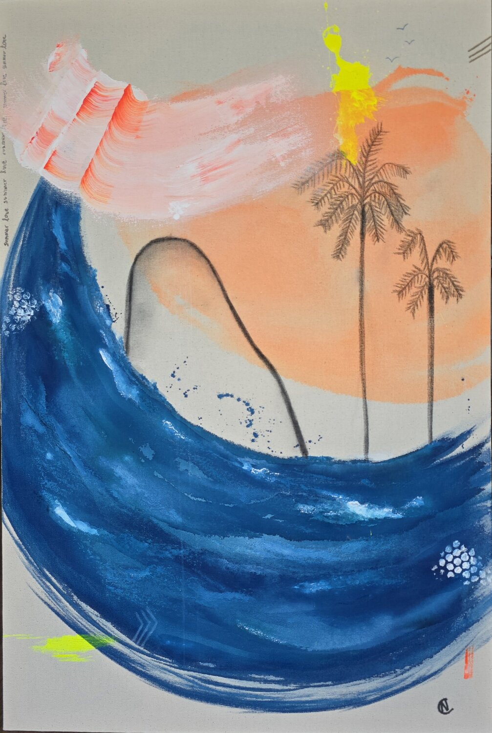 Summer love Camila Noris Original painting for sale