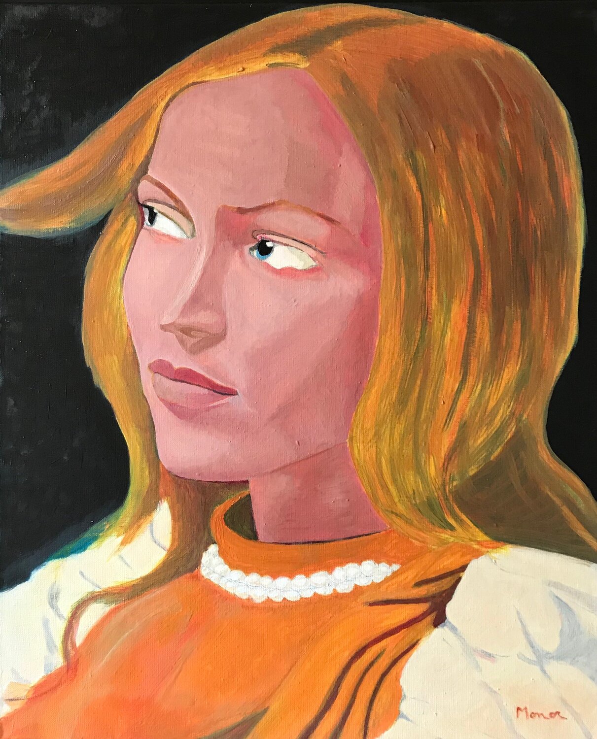 Pensive Franck Maunoury Original painting for sale