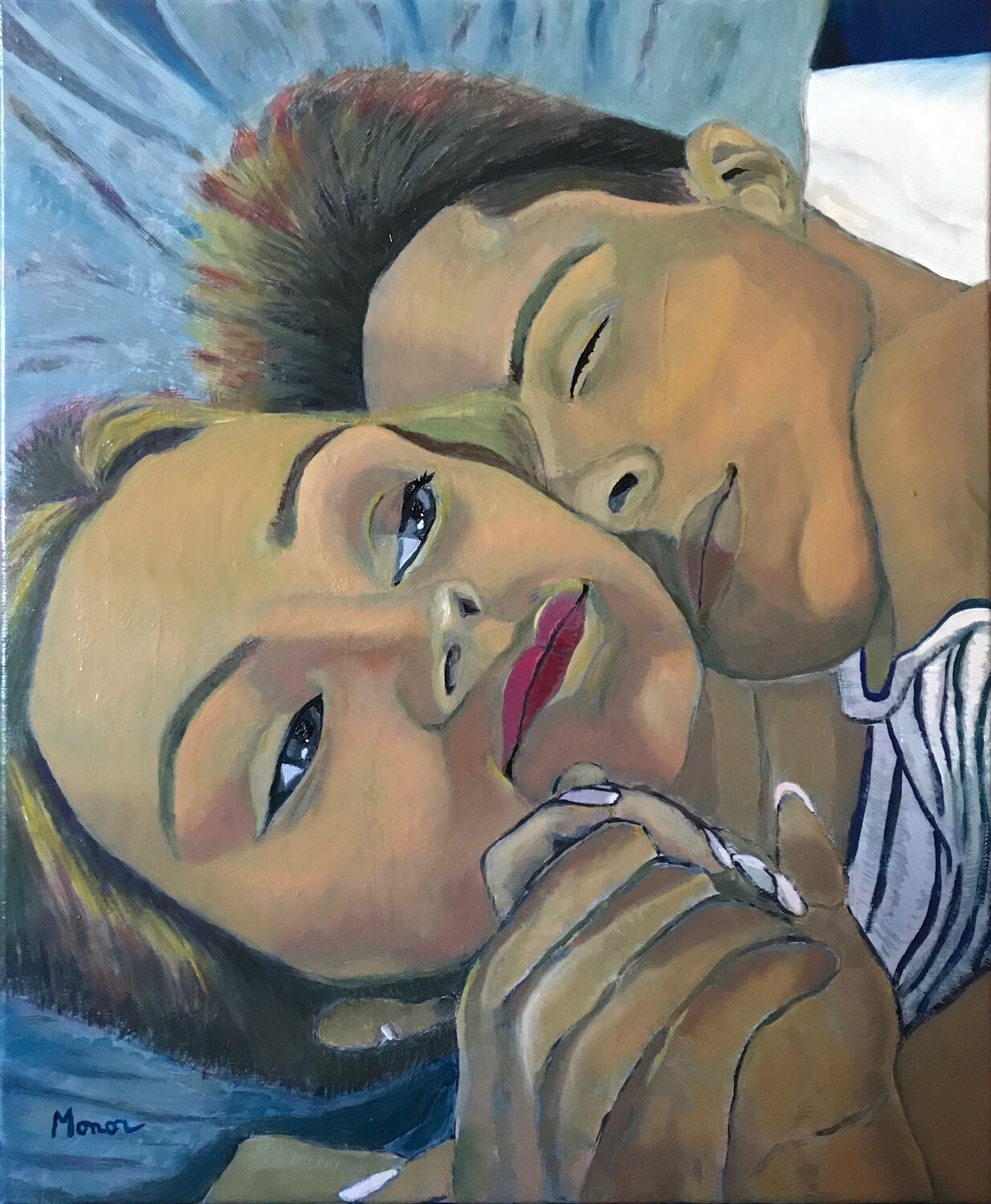 Homme Femme IV Franck Maunoury Original painting for sale
