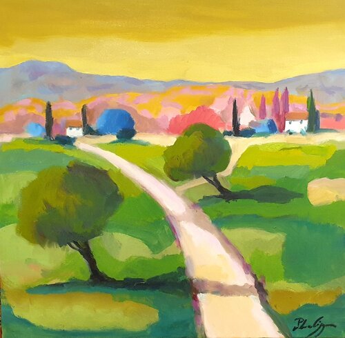 Rhapsodie en jaune by Michel Phelippeau, Painting for Sale on Select