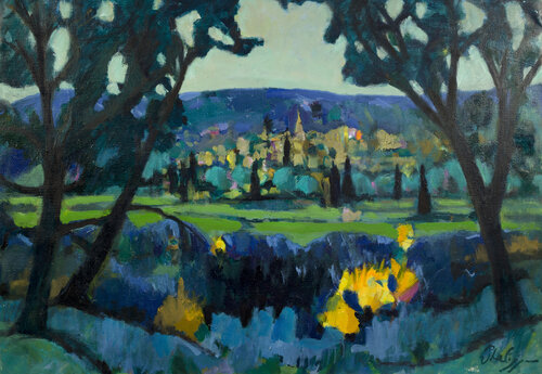 Le village de Bargemon by Michel Phelippeau, Painting for Sale on Select