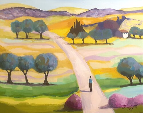 Sous un ciel d'automne trop monotone by Michel Phelippeau, Painting for Sale on Select