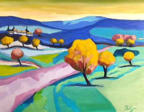 Sensuel automne by Michel Phelippeau, Painting for Sale on Select