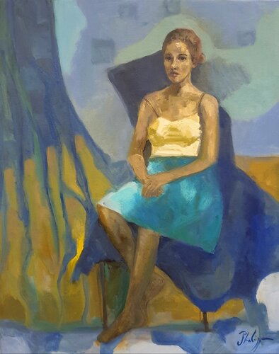 La danseuse rêveuse by Michel Phelippeau, Painting for Sale on Select