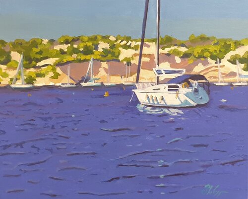 La grande bleue by Michel Phelippeau, Painting for Sale on Select