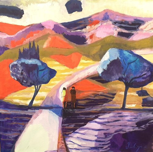Eclipse matinale by Michel Phelippeau, Painting for Sale on Select
