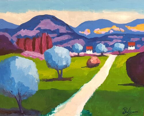Magie de paysage by Michel Phelippeau, Painting for Sale on Select