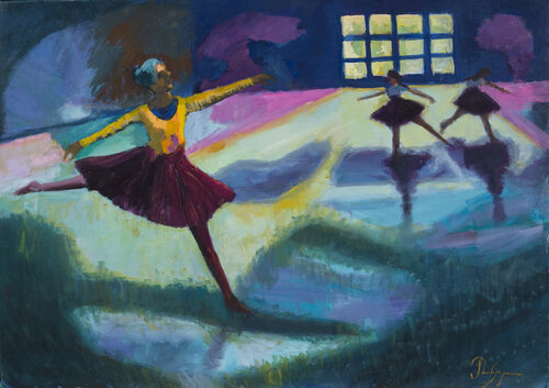 Le cours de danse by Michel Phelippeau, Painting for Sale on Select