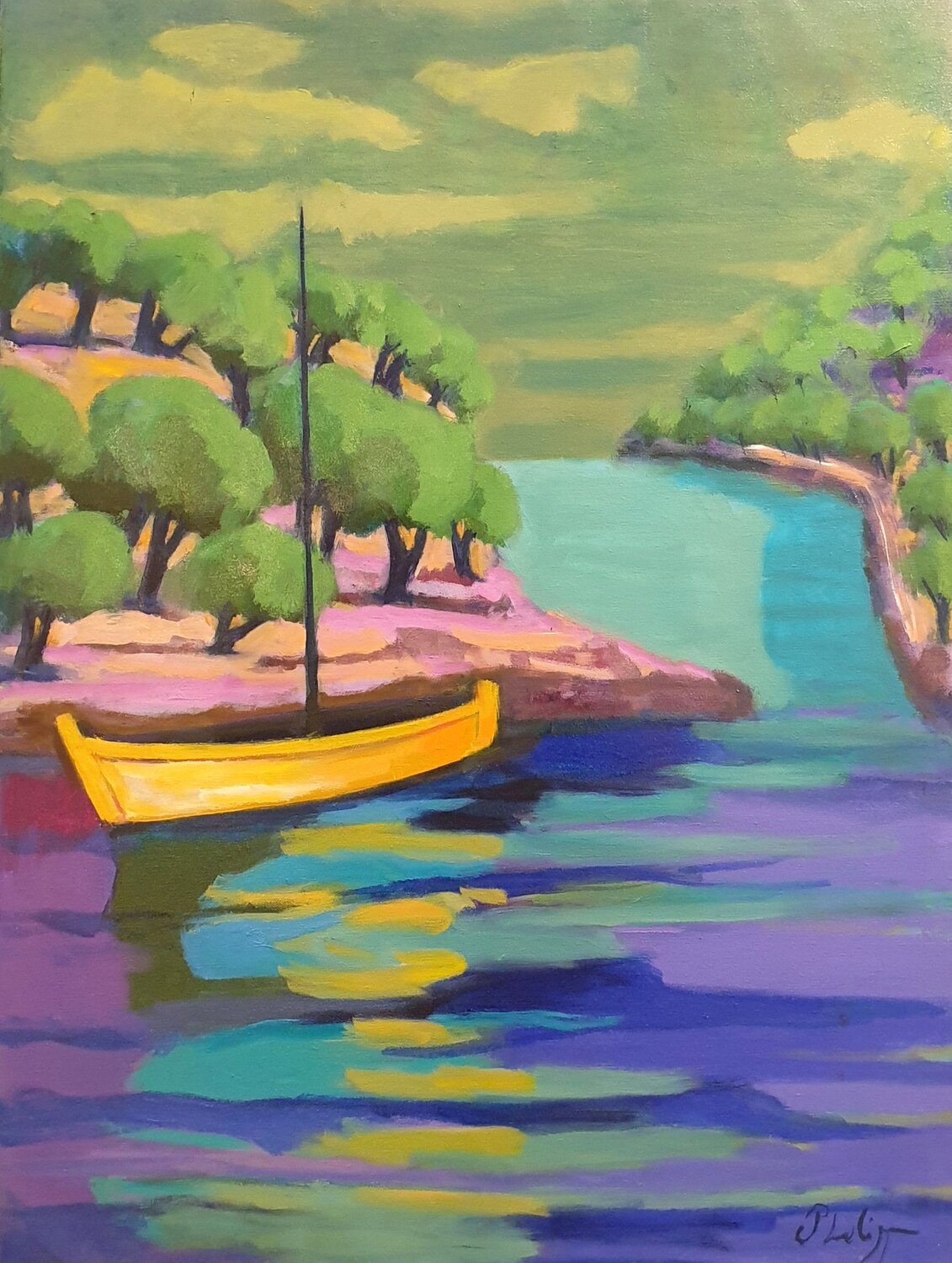 Embarquement immediat Michel Phelippeau Original painting for sale