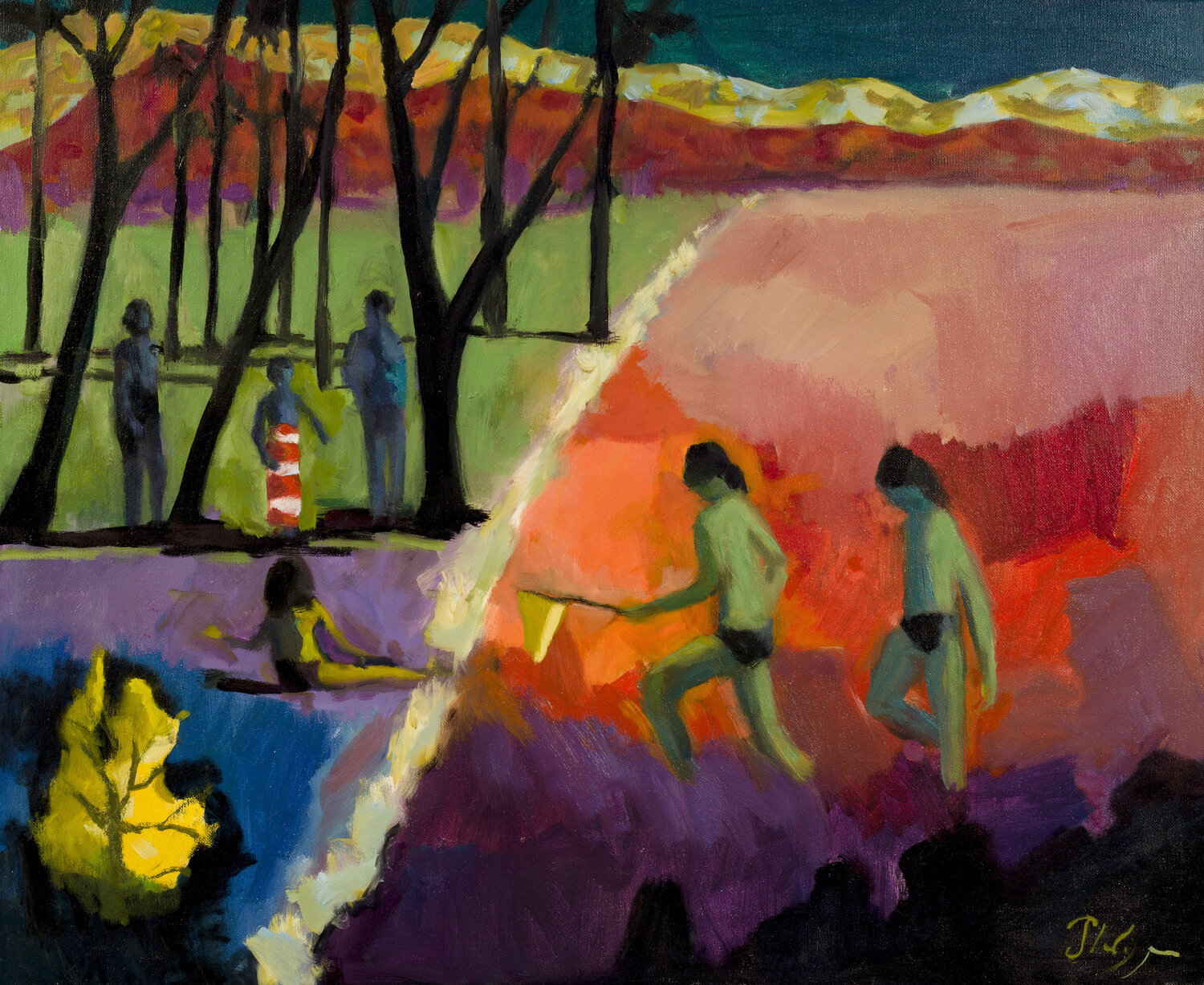Eaux troubles Michel Phelippeau Original painting for sale
