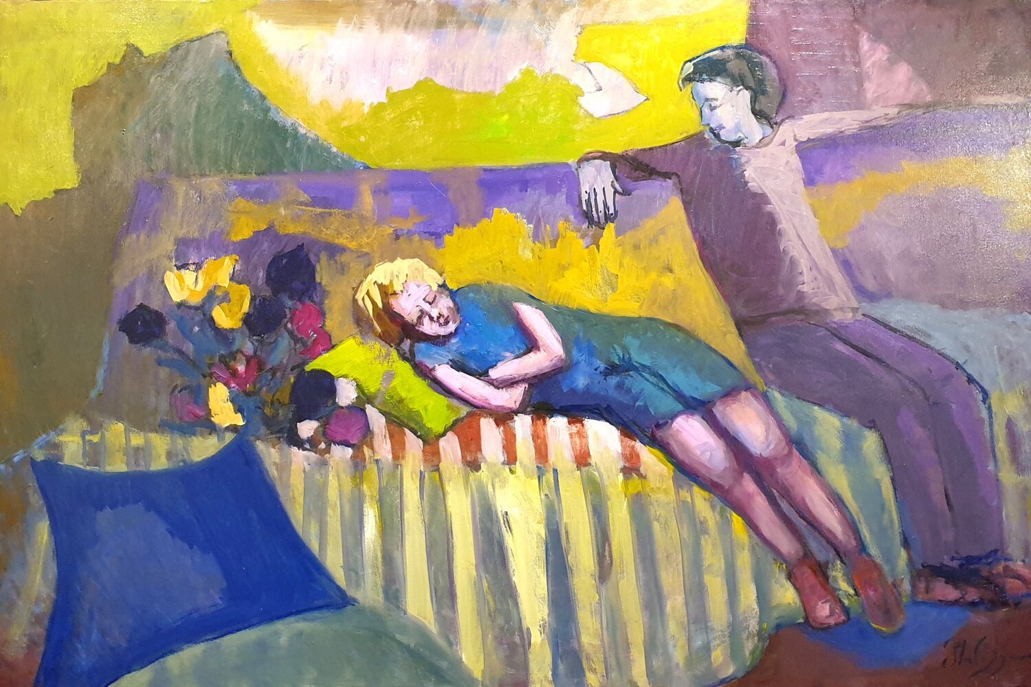 Rêve : un air de jamais vu Michel Phelippeau Original painting for sale