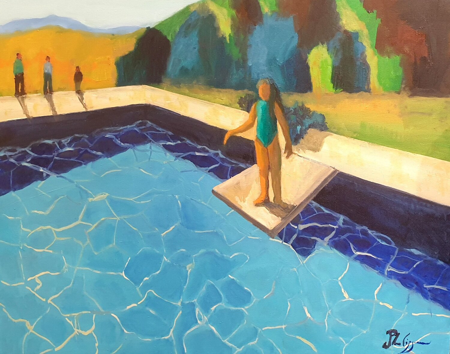 Humer l'air du temps Michel Phelippeau Original painting for sale