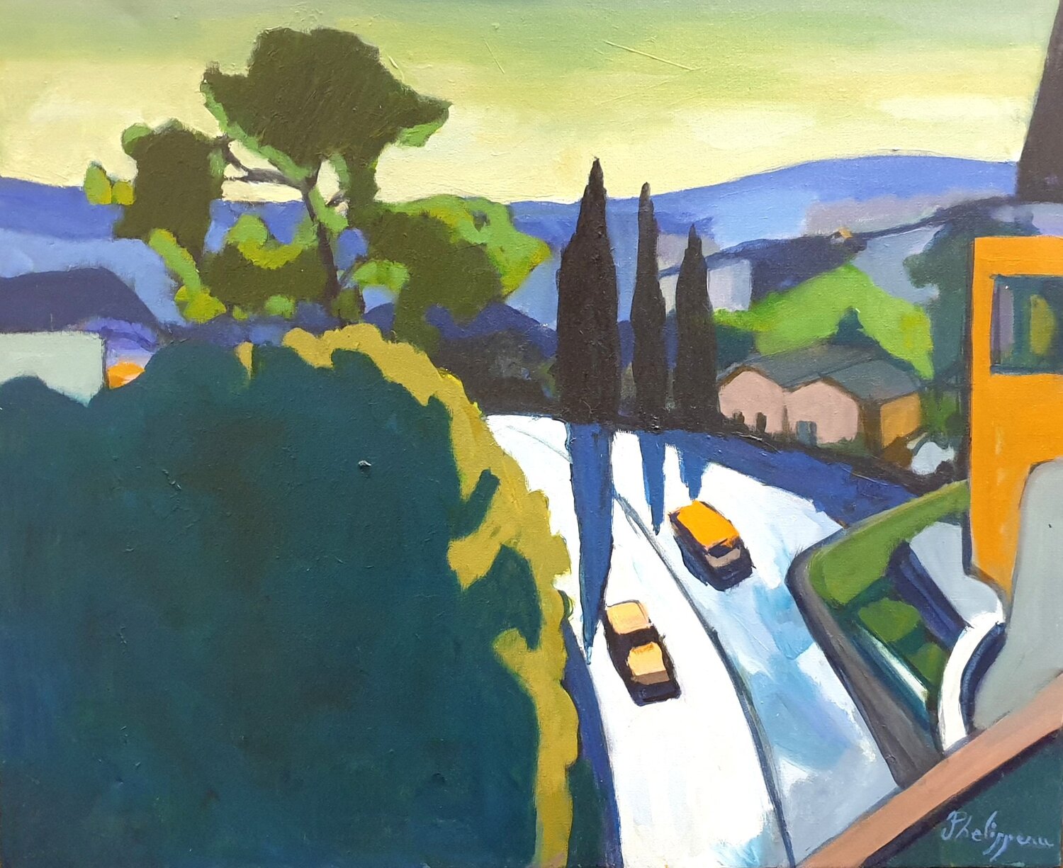 Statu quo mélodique à Grasse Michel Phelippeau Original painting for sale
