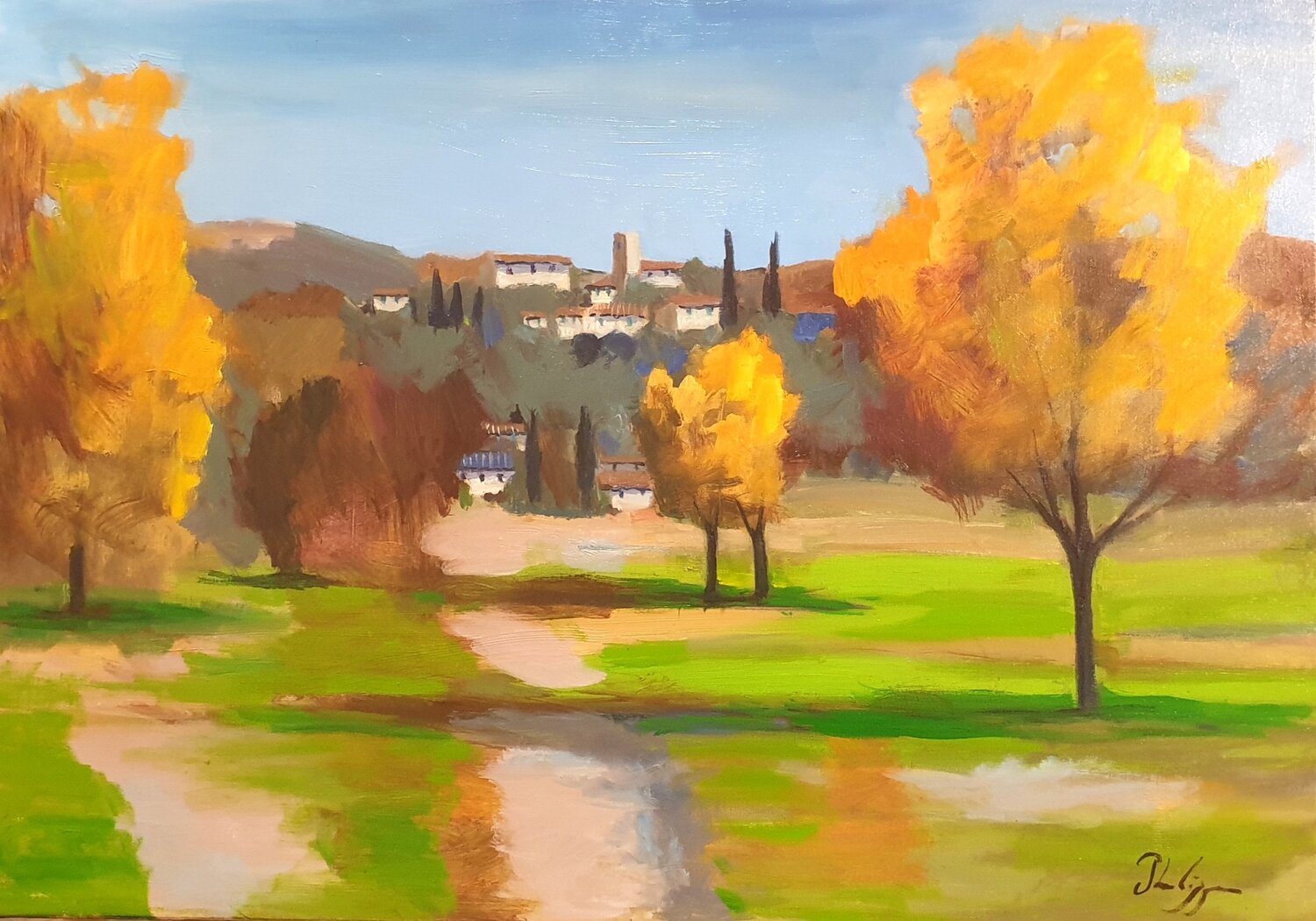 Nuances d'automne Michel Phelippeau Original painting for sale