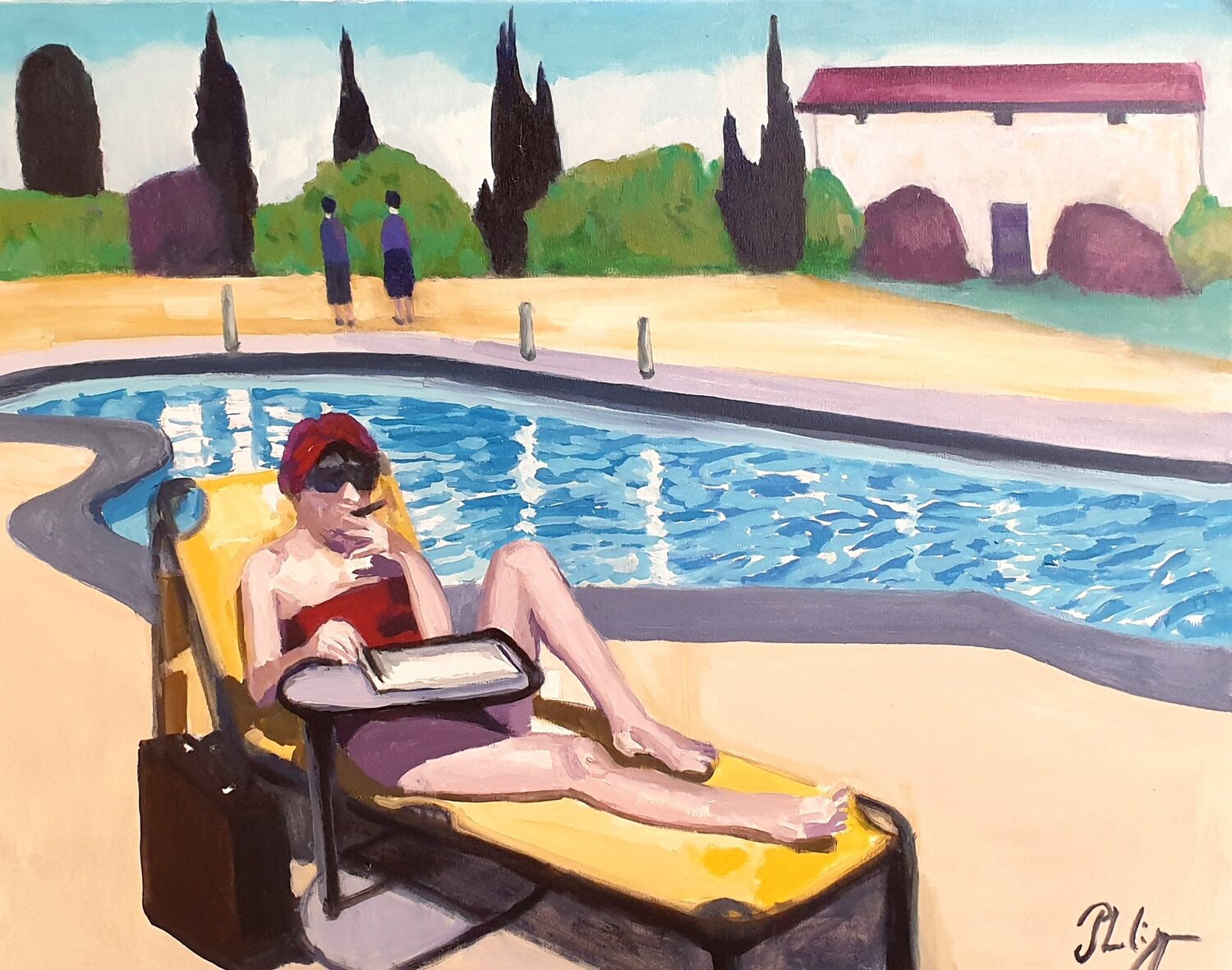 La parisienne Michel Phelippeau Original painting for sale