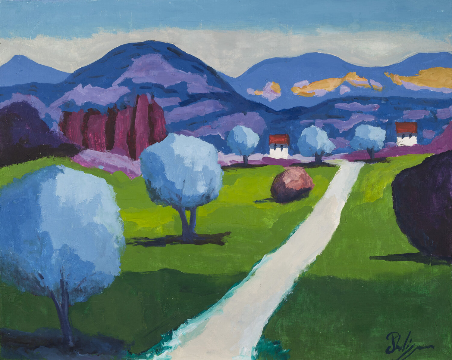 Magie de paysage Michel Phelippeau Original painting for sale