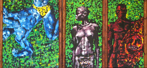 Tarzan Triptychon by Wolfgang Eberhardt, Painting for Sale on Select