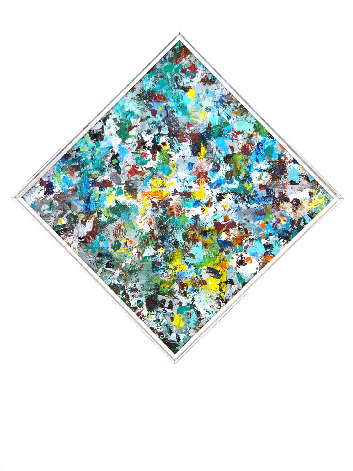 Farbkomposition o.T, diagonal Wolfgang Eberhardt Original painting for sale