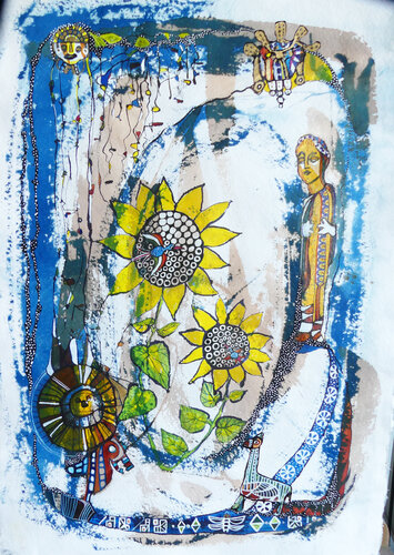 Les Tournesols by Valentine Carre, Painting for Sale on Select